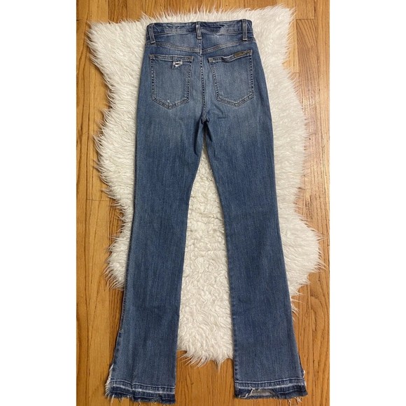 Joe’s Microflare High Rise Skinny Flare Ripped Distressed Jeans Size 24 Midge - Picture 9 of 10